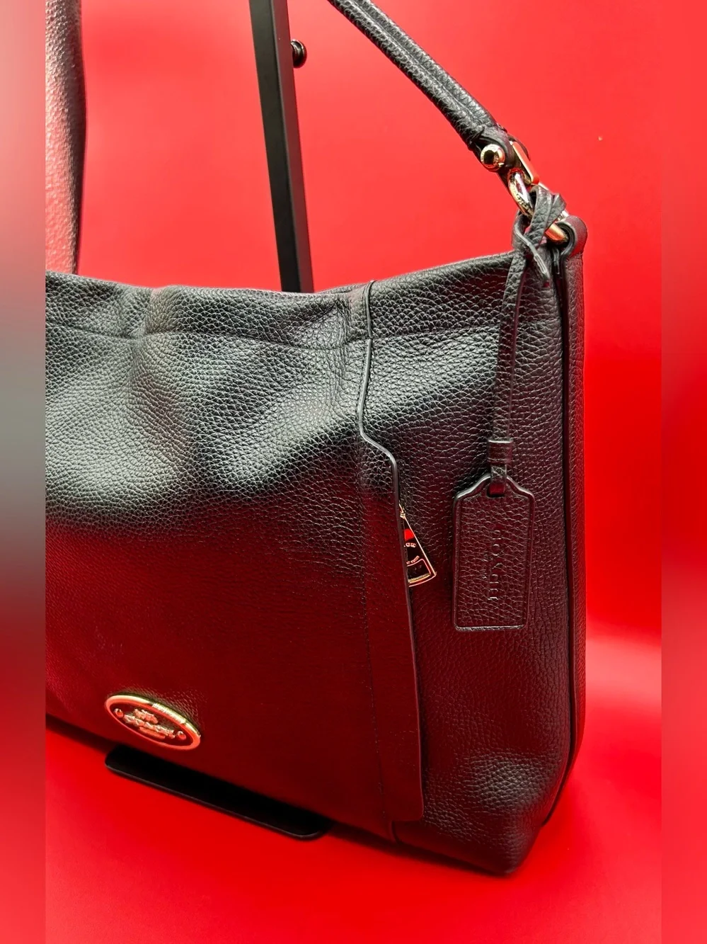 COACH Scout Hobo - Black Pebble Leather.